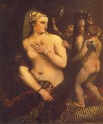 TIZIANO Vecellio Venus at her Toilet oil painting